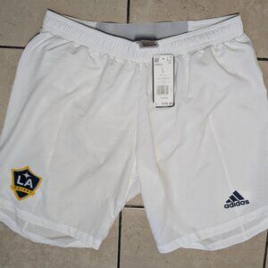 Brand New With Tags Adidas 2020 LA Galaxy Soccer Short White Large.